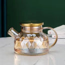 Chaleira de Vidro Borossilicato Tampa de Inox Diamond