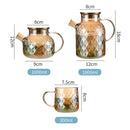 Chaleira de Vidro Borossilicato Tampa de Inox Diamond