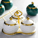 Conjunto de Potes Cerâmica Kit Açucareiro e Saleiro