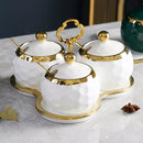 Conjunto de Potes Cerâmica Kit Açucareiro e Saleiro