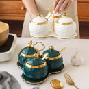 Conjunto de Potes Cerâmica Kit Açucareiro e Saleiro