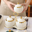 Conjunto de Potes Cerâmica Kit Açucareiro e Saleiro