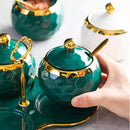 Conjunto de Potes Cerâmica Kit Açucareiro e Saleiro