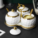 Conjunto de Potes Cerâmica Kit Açucareiro e Saleiro