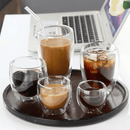 Copo de Vidro Parede Dupla Cantinho do Café e Chá