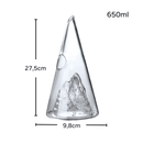 Decanter de Vinho Whisky Vidro Pirâmide Bar em Casa