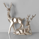Decoração de Mesa de Resina Estátua Cervo 2 Peças