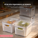 Kit 3 Potes Organizadores de Geladeira