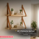 Kit 2 Prateleiras Gourmet - Harmoniza Lar