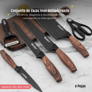 Conjunto de Facas Inox Antiaderente – 6 Peças
