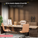 Kit 20 Painéis Ripados 3D em MDF