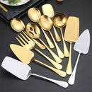 Kit Utensílios de Cozinha 6 Peças Inox Dourado