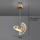 Luminária Lustre Pendente LED Nórdica Luxo 4 em 1