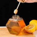 Meleira de Vidro Porta Mel com Colher