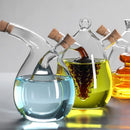 Porta Azeite e Vinagre de Vidro com Cortiça 2 em 1