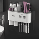 Porta Escova de Dente Dispenser com Gaveta e Copos