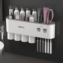 Porta Escova de Dente Dispenser com Gaveta e Copos