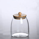 Frasco de Vidro Selado com Tampa de Madeira