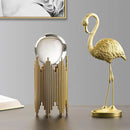 Adorno Flamingo Dourado