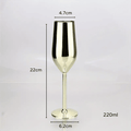 Taça de Champanhe Espumante Colorida Inox Bar em Casa