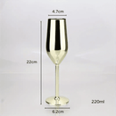 Taça de Champanhe Espumante Colorida Inox Bar em Casa