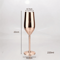 Taça de Champanhe Espumante Colorida Inox Bar em Casa
