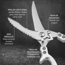 Tesoura de Cozinha Multiuso Inox Corta Tudo