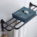 Toalheiro Duplo Retrátil Porta Toalha de Banho Alumínio