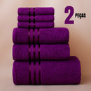Kit com 2 Toalhas – Banho e Rosto 100% Algodão