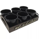 Kit Bandeja C/ 6 Xícaras - Cantinho do Café