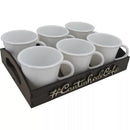 Kit Bandeja C/ 6 Xícaras - Cantinho do Café