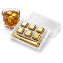 Cubos de Gelo Aço Inox Dourado com Pegador