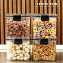 Kit Pote Hermético para Mantimentos de Cozinha Dispensa Armário